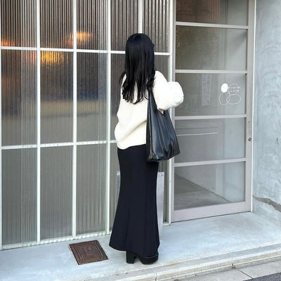 【153cm】マーメイドスカート　BLACK/S