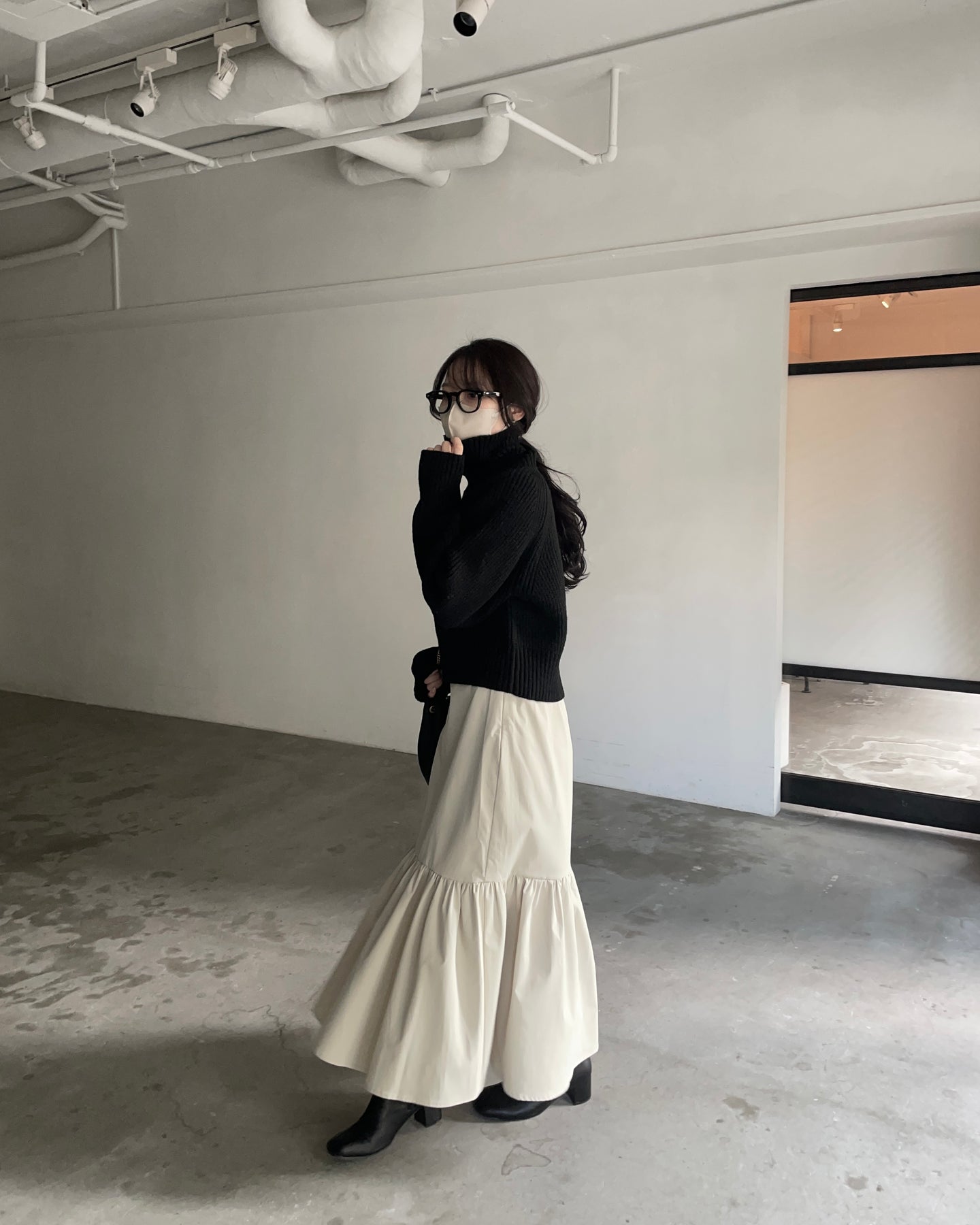 nairo ブルームフレアスカート (Ivory S) - ロングスカート